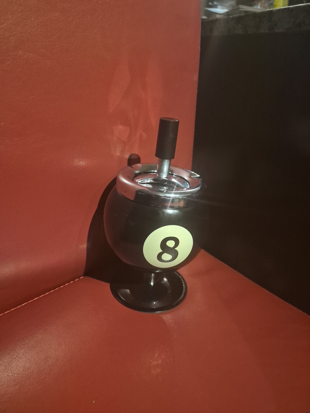 Black 8-Ball Tabletop Ashtray - Home Dining